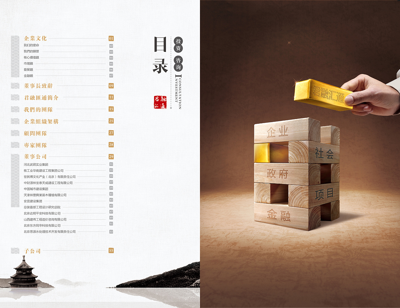 融合中國(guó)風(fēng)與現(xiàn)代金融 雙立人企業(yè)畫(huà)冊(cè)的平面設(shè)計(jì)藝術(shù)